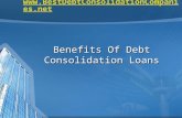 Great Benefits Of Debt Consolidation Loans