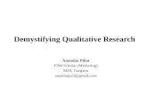 Demystifying qualitative research