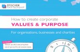 How to create corporate values and purpose