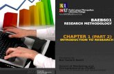 BAEB601 Chapter 1(part 2): Introduction to Research Methodology