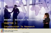 BAEB601 Chapter 1: Introduction to Research Methodology (Part 2)