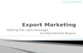 Introduction To Export Marketing