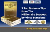 Millionaire Dropout Business Tips - Starting or running your own Business - Start Here