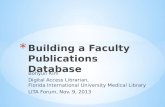 Building a Faculty Publications Database