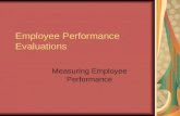 Employee Performance Evaluations Measuring Employee Performance