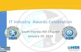 South Florida HDI Event IT Industry Awards Celebration January 10, 2013
