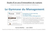 Innovation marketing : Gymnase du Management (étude de cas 2013)
