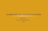 Sharepoint as a service platform