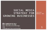 Social Media 101 and Deep Dive for Small Businesses (Kentucky SBDC)