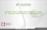 Steps Your Sales Force Needs to Take to  Survive and Thrive in the Recession