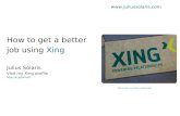 How to get a better job using Xing