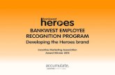 Developing the Bankwest Heroes Employee Recognition Brand