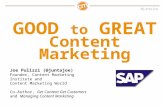 Good to Great Content Marketing