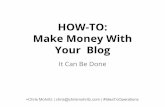HOW-TO: Generate Income From Your Blog (Workshop)