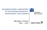 BUSINESS MODEL INNOVATION IN THE PHARMA INDUSTRY: MANAGERIAL CHALLENGES