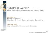What It's Worth? How Technology Companies are Valued Today