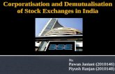 Corporatisation and demutualisation of stock exchange