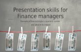 How to give a compelling finance presentation