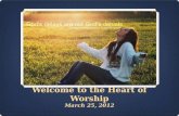 March 25th 1 Call to Worship