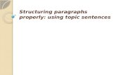 Structuring paragraphs properly
