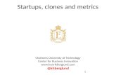 Startups, Clones and Metrics