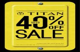 Upto 40 Off on a Wide Range of Titan Watches