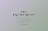 GSM Layer 3 Messages