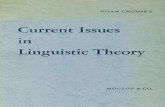Current Issues in Linguistic Theory 5th Printing Janua Linguarum Series Minor 38