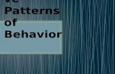 Maladaptive Patterns of Behavior