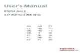 Manual STOR.E ALU 2 3.5 USB Hard Disk Drive