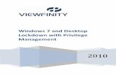 Viewfinity Windows 7 Desktop Lockdown and Privilege Management