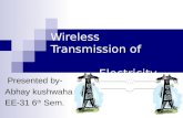 Wire Less Transmission of Electricity