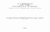 A Critique on the Vivarana School (Sengupta)