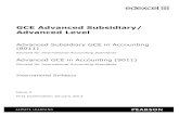 Accounting a Level Specification