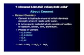 Cement Process Chemistry