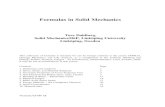 Formula Table Solid Mechanics