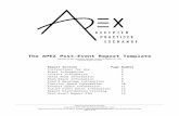 APEX Post Event Report