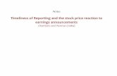 Notes - Timeliness of Reporting and Stock Price Reaction to Earnings Annoucements