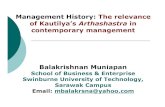 Kautilya's Arthashastra in Contemporary Management