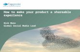 How to make your product a shareable experience