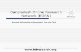 Bangladesh Online Research Network (BORN) presentation