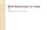Bca admission in india