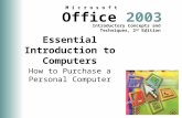 Essential Introduction to Computers
