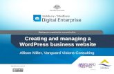 Creating and managing a WordPress business website - March 2014