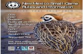 2012-13 New Mexico Small-Game and Waterfowl Rules & Information