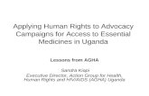Applying human rights to advocacy campaigns for access to essential medicines in Uganda