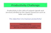 Productiivity vs production
