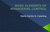 Basic Elements of Managerial Control