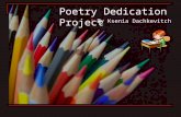 Poetry dedication project