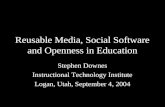 Reusable Media, Social Software and Openness in Education